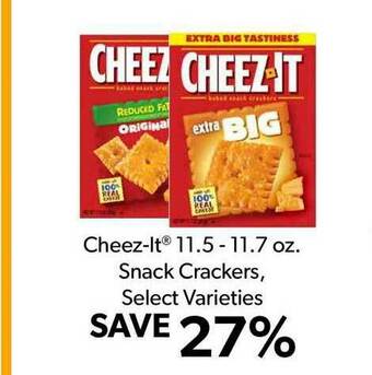 Commissary Cheez-It® 11.5 - 11.7 Oz. Snack Crackers, offer