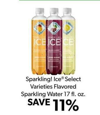Commissary Sparkling! Ice® Select Varieties Flavored Sparkling Water 17 Fl. Oz. offer