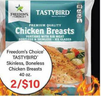 Commissary Freedom's Choice® Tastybird® Skinless, Boneless Chicken Breasts 40 Oz. offer
