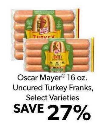 Commissary Oscar Mayer® 16 Oz. Uncured Turkey Franks offer