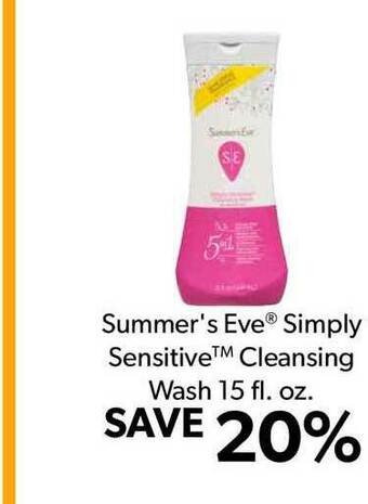 Commissary Summer's Eve® Simply Sensitive™ Cleansing Wash 15 Fl. Oz. offer