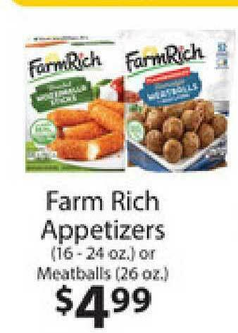 Supermercado Nuestra Familia Farm Rich Appetizers Or Meatballs offer