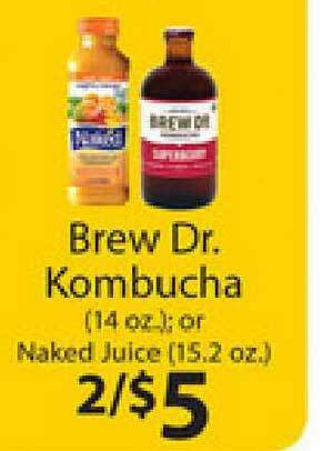 Supermercado Nuestra Familia Brew Dr. Kombucha Or Naked Juice offer
