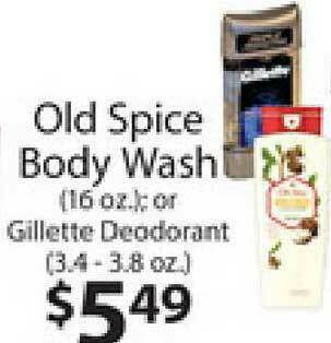 Supermercado Nuestra Familia Old Spice Body Wash Or Gillette Deodorant offer