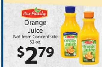 Supermercado Nuestra Familia Orange Juice Not From Concentrate offer
