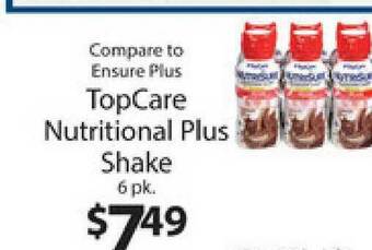Supermercado Nuestra Familia Compare To Ensure Plus TopCare Nutritional Plus Shake offer