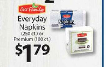 Supermercado Nuestra Familia Our Family Everyday Napkins Or Premium offer