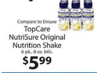 Supermercado Nuestra Familia Compare To Ensure TopCare NutriSure Original Nutrition Shake offer