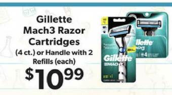 Supermercado Nuestra Familia Gillette Mach3 Razor Cartridges Or Handle With 2 Refills offer