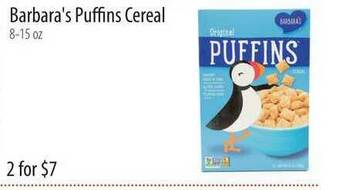 Market of Choice Barbara's Puffins Cereal offer