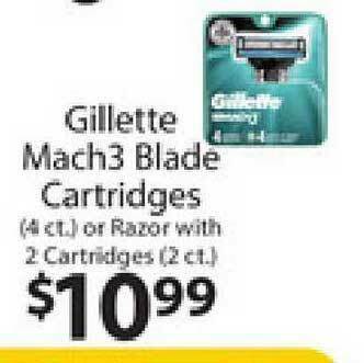 Gillette Mach3 Blade Cartridges Or Razor With 2 Cartridges