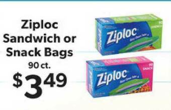 Ziploc Sandwich Or Snack Bags