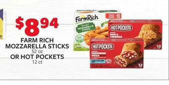Fareway Farm Rich Mozzarella Sticks Or Hot Pockets offer