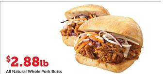 Fareway All Natural Whole Pork Butts offer