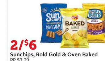 Fareway Sunchips, Rold Gold & Oven Baked offer