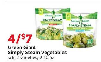 Fareway Green Giant Simply Steam Vegetables offer