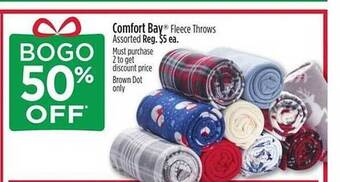 Dollar General Comfort bay fleece throws offer