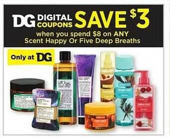 Dollar General Scent happy or five deep breaths offer