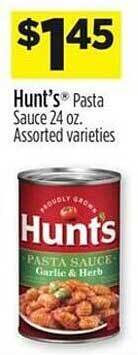 Dollar General Hunt's pasta sauce offer