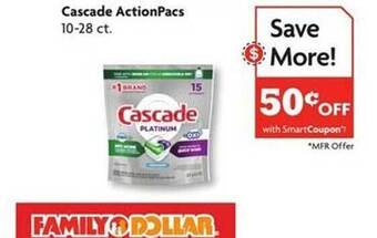 Family Dollar Cascade action pacs offer