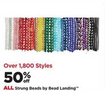 Michaels Strung beads by bead landing offer