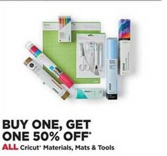 Michaels Cricut materials, mats & tools offer