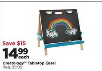 Michaels Creatology tabletop easel offer