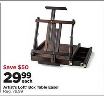Michaels Artist's loft box table easel offer