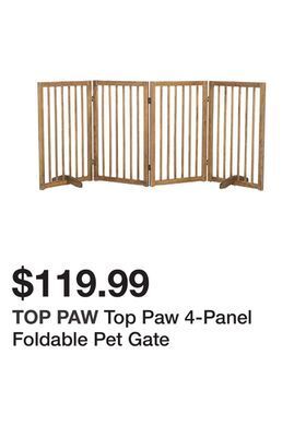 Petsmart Top paw 4-panel foldable pet gate offer