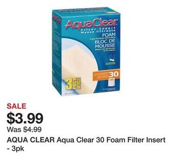 Petsmart Aqua clear 30 foam filter insert - 3pk offer