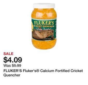 Petsmart Fluker's® calcium fortified cricket quencher offer