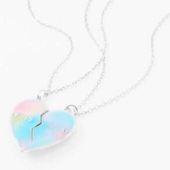 Claire's Best friends pastel ombre heart pendant necklaces - 2 pack offer