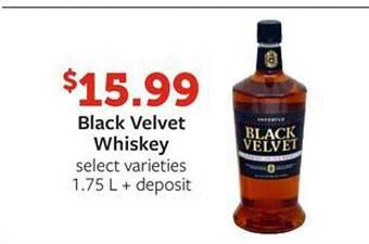 Fareway Black velvet whiskey offer