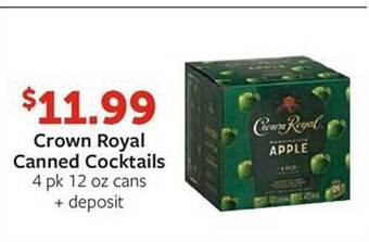 Fareway Crown royal canned cocktails offer