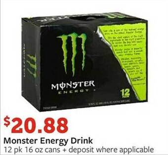 Fareway Monster energy drink offer