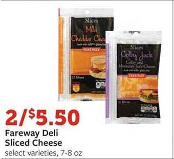 Fareway Fareway deli sliced cheese offer