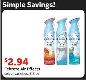 Fareway Febreze air effects offer