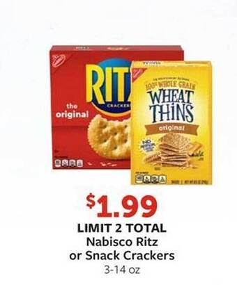Fareway Nabisco ritz or snack crackers offer