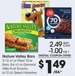 Fry's Nature Valley Bars offer