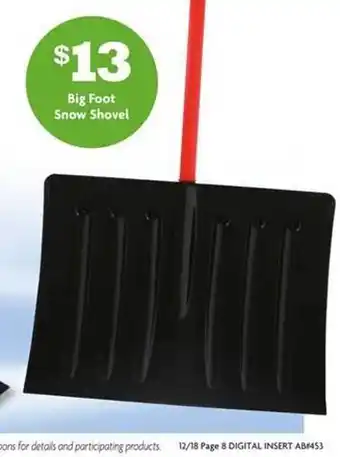 Family Dollar Big foot snow shovel offer