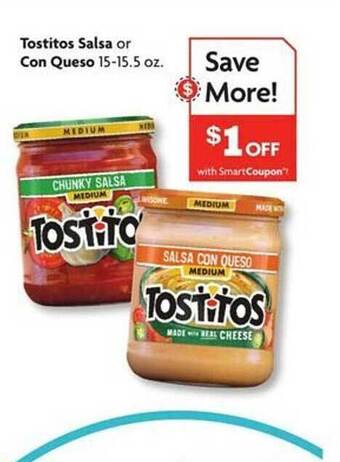 Family Dollar Tostitos salsa or con queso offer