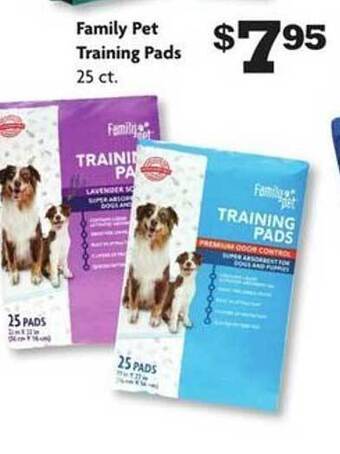 Family Dollar Family pet training pads offer