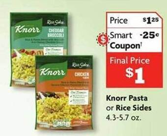 Family Dollar Knorr pasta or rice sides offer