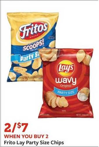 Fareway Frito lay party size chips offer