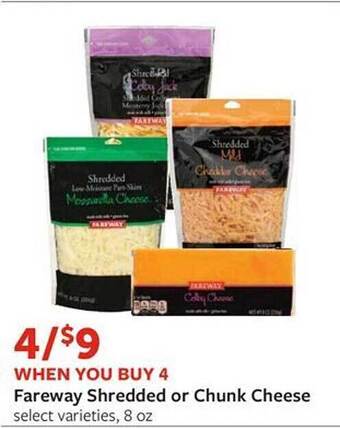 Fareway Fareway shredded or chunk cheese offer