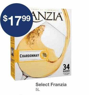 Kinney Drugs Select franzia 5l offer