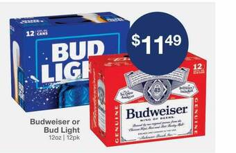 Kinney Drugs Budweiser or bud light offer