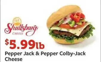 Fareway Pepper jack & pepper colbyjack cheese offer