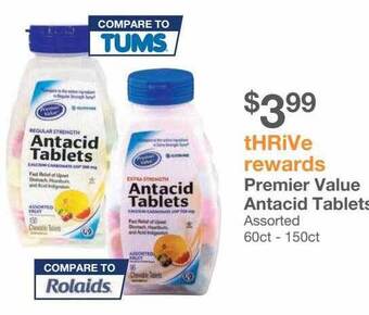 Kinney Drugs Premier value antacid tablets offer
