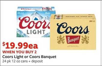 Fareway Coors light or coors banquet offer